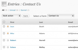 Manage Entries from the WordPress Admin Panel