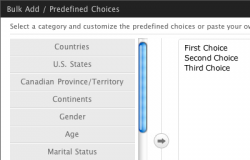 Bulk Add and Predefined Choices Bulk Add and Predefined Choices