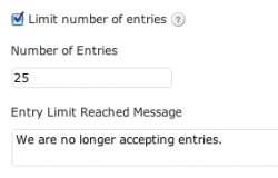 Limit Form Entries Limit Form Entries