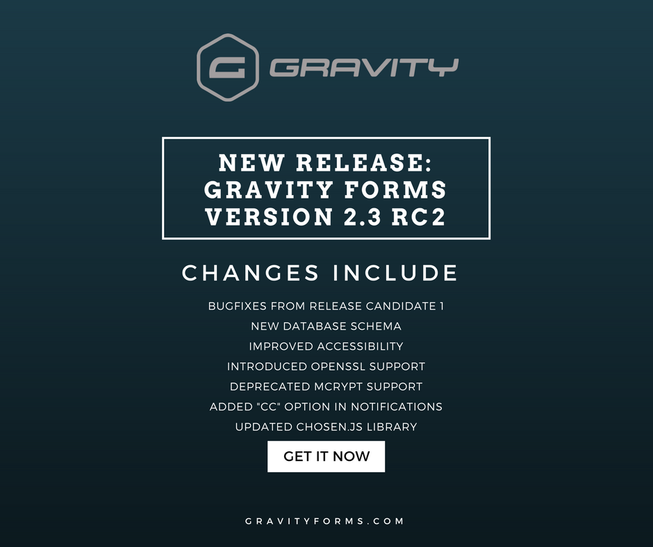 Gravity Forms v2.3 RC2 Released - Gravity Forms
