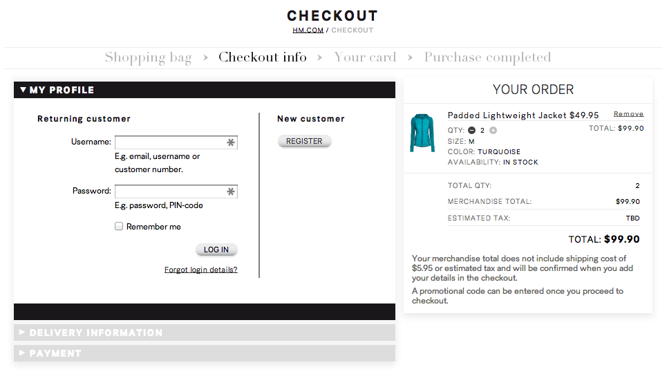Customer fears checkout