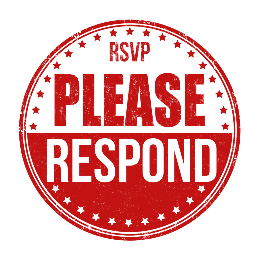 Please Respond stamp