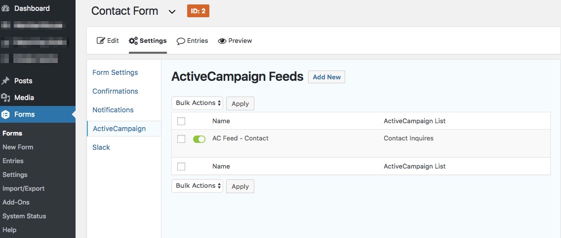 Gravity forms email automation
