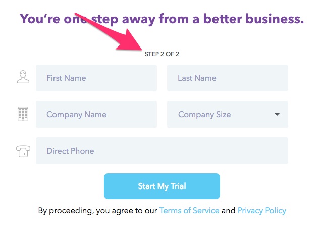 Multi-page form gravity forms