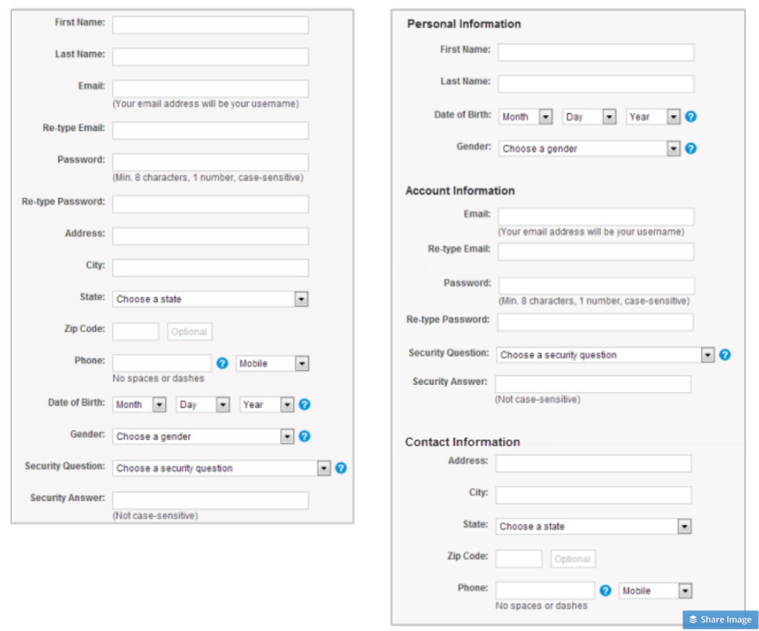 Form layout