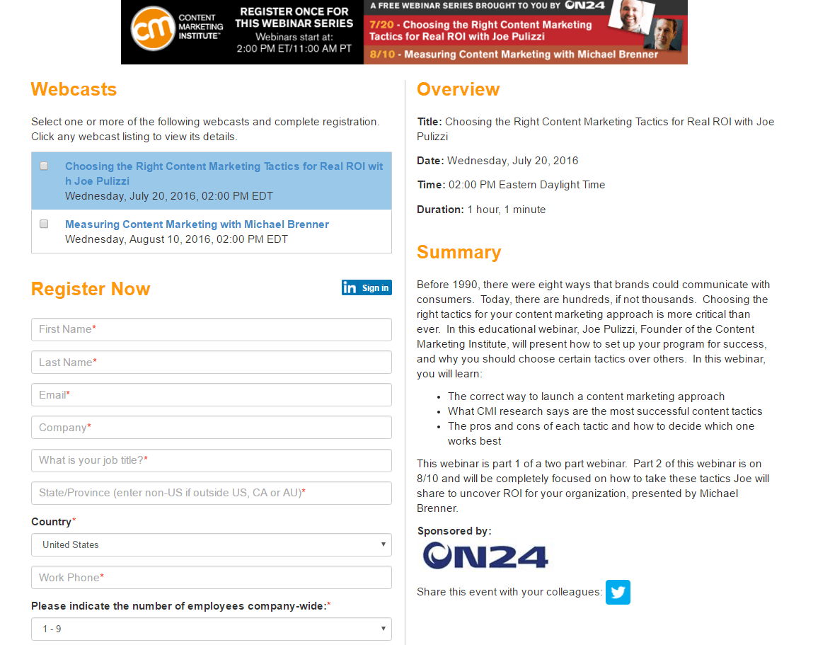 Places to put a contact form