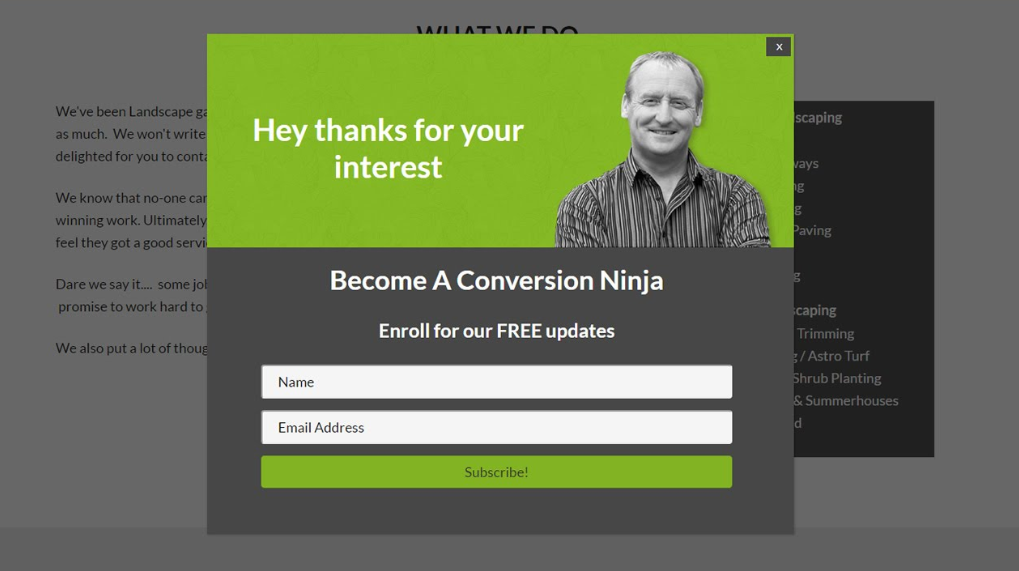 Places to put a contact form