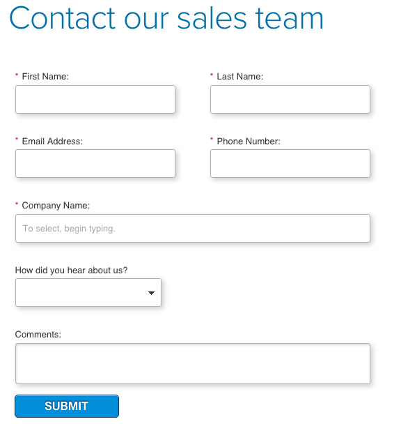 Lead gen forms