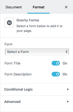 Gutenberg with Gravity Forms