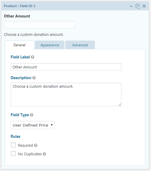 Online donations