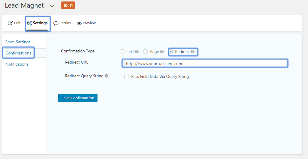 Lead magnet opt-in form