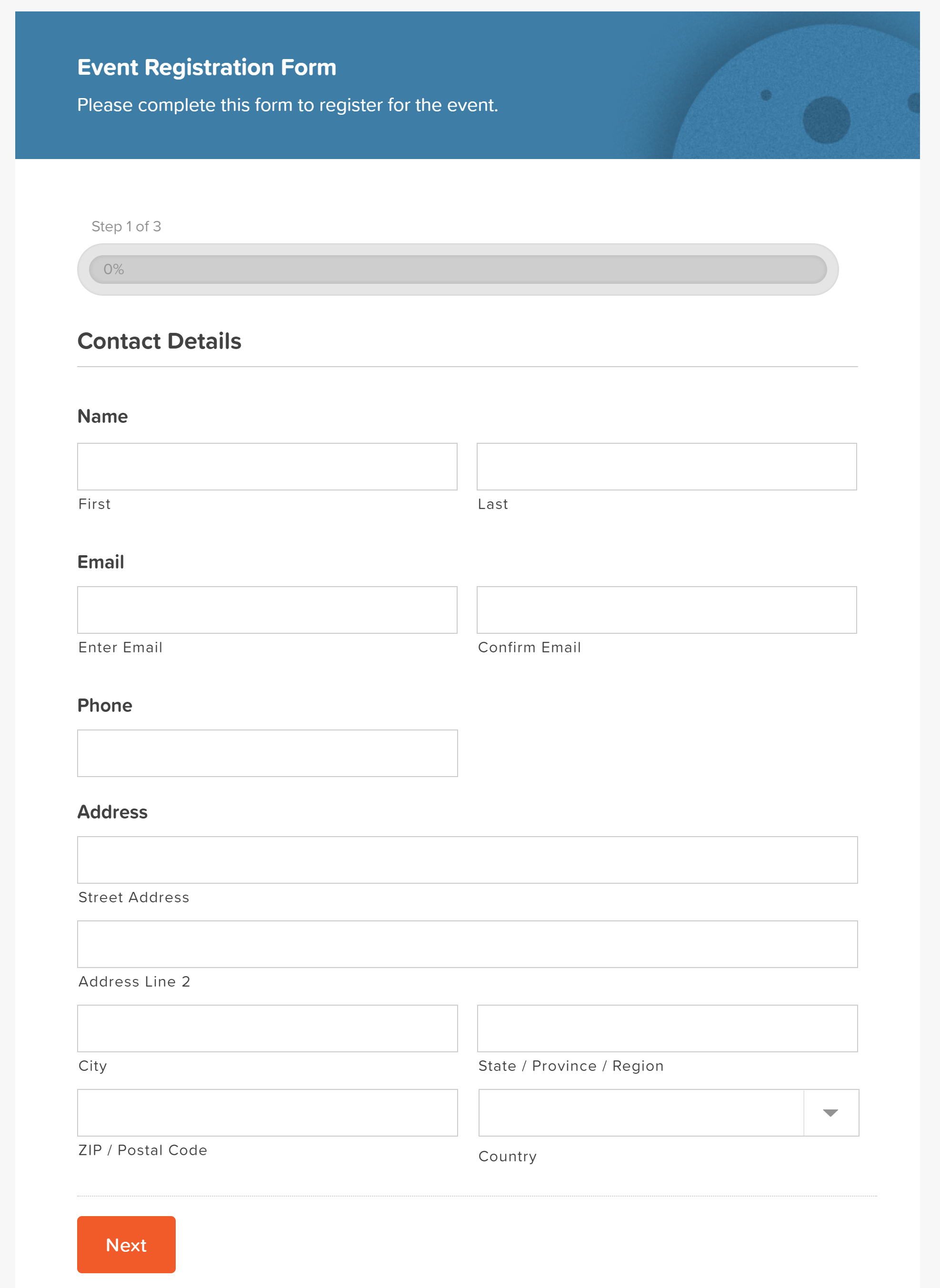 Event Form Page 1