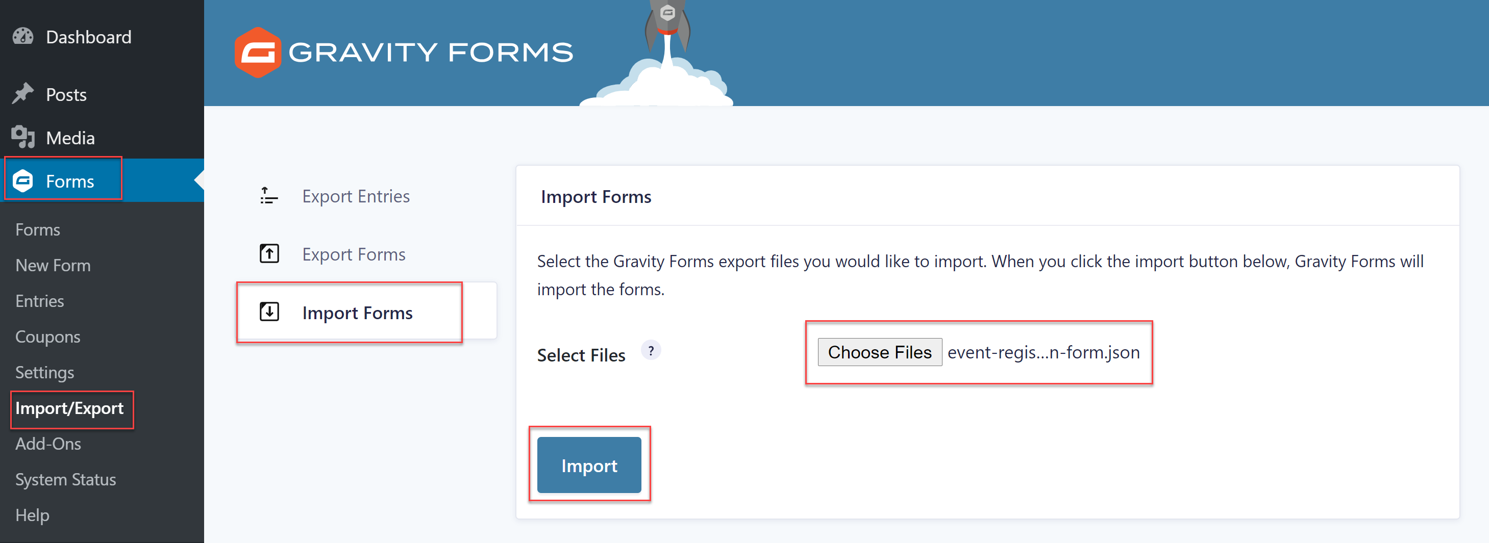Import Form