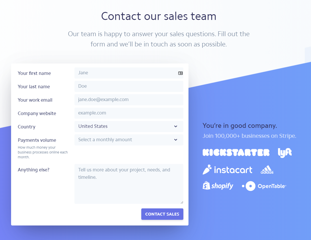 Contact forms