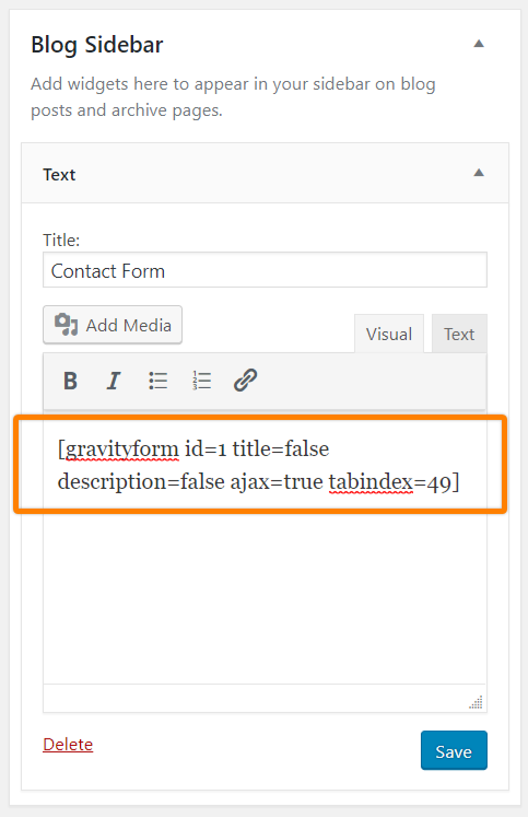Add a Contact Form