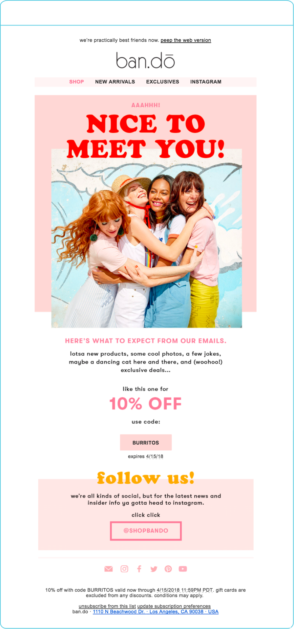 Email welcome series