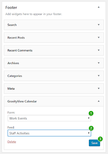 screenshot wordpress footer