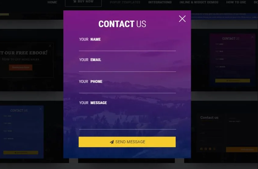 Website popups