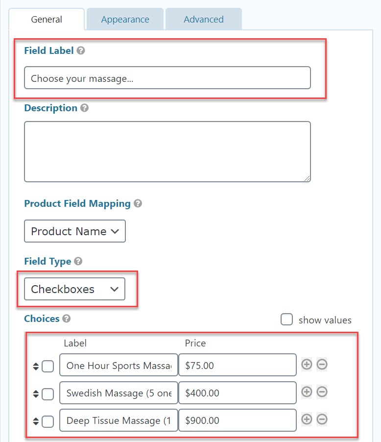Discount - Edit Options