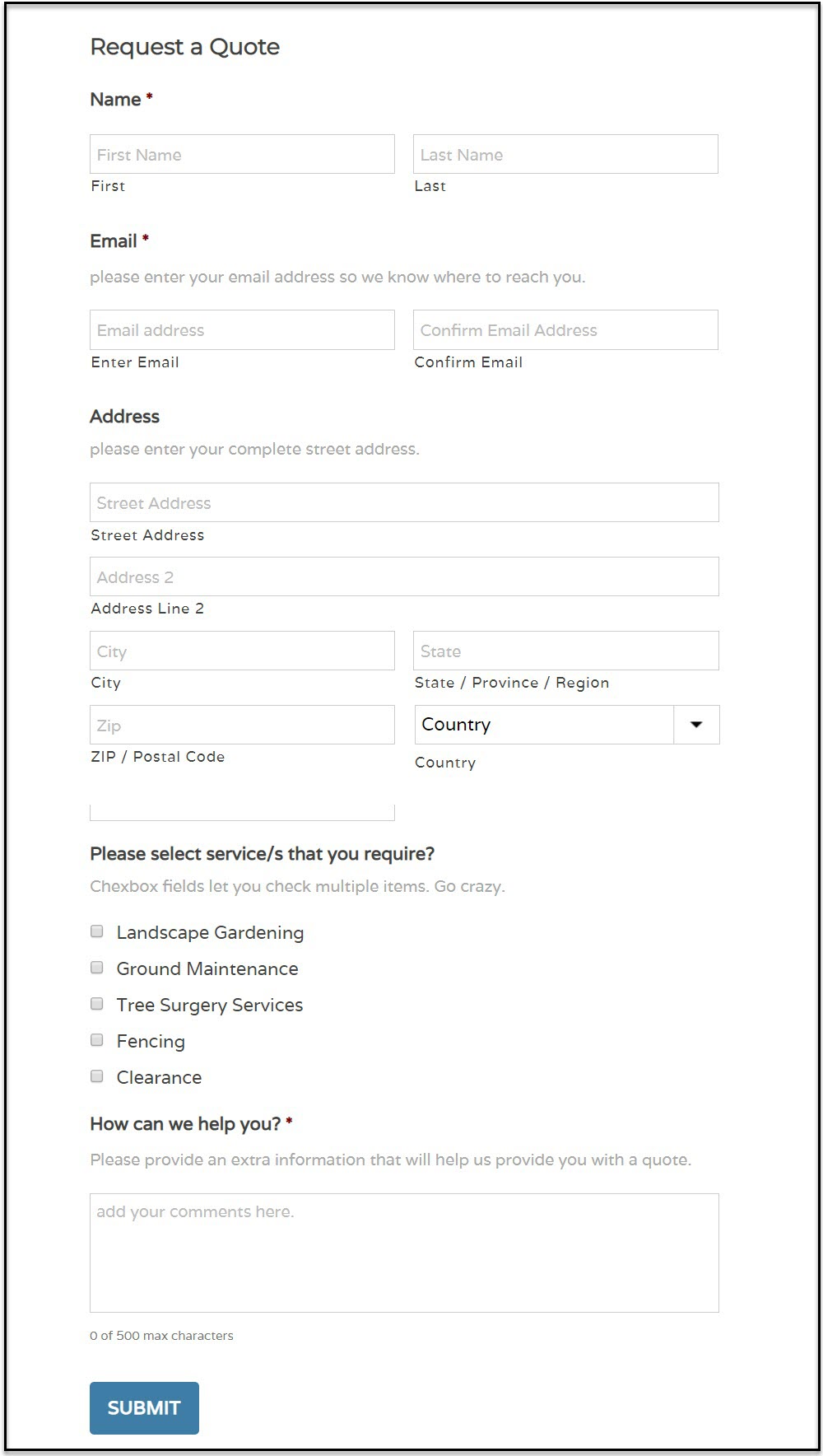 Request a Quote - Secure Future Word