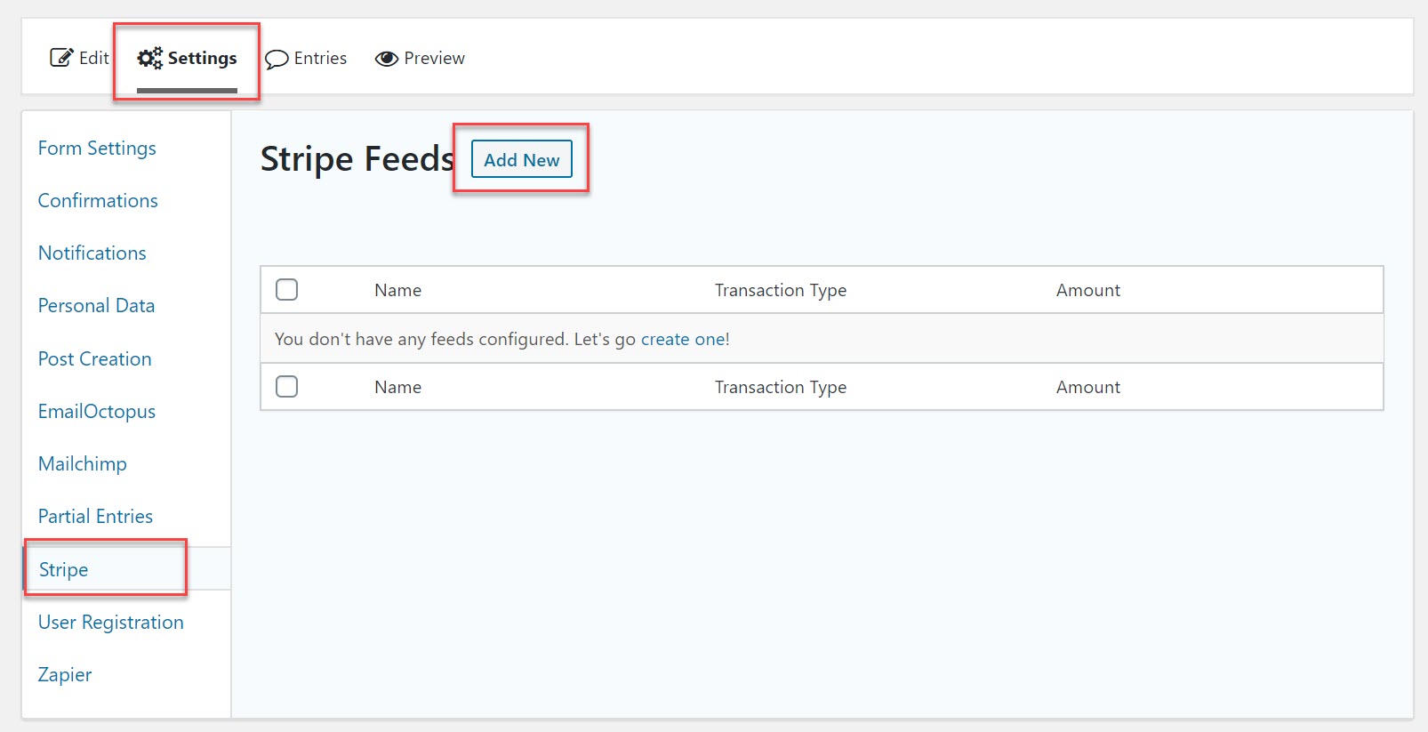 Stripe Feed
