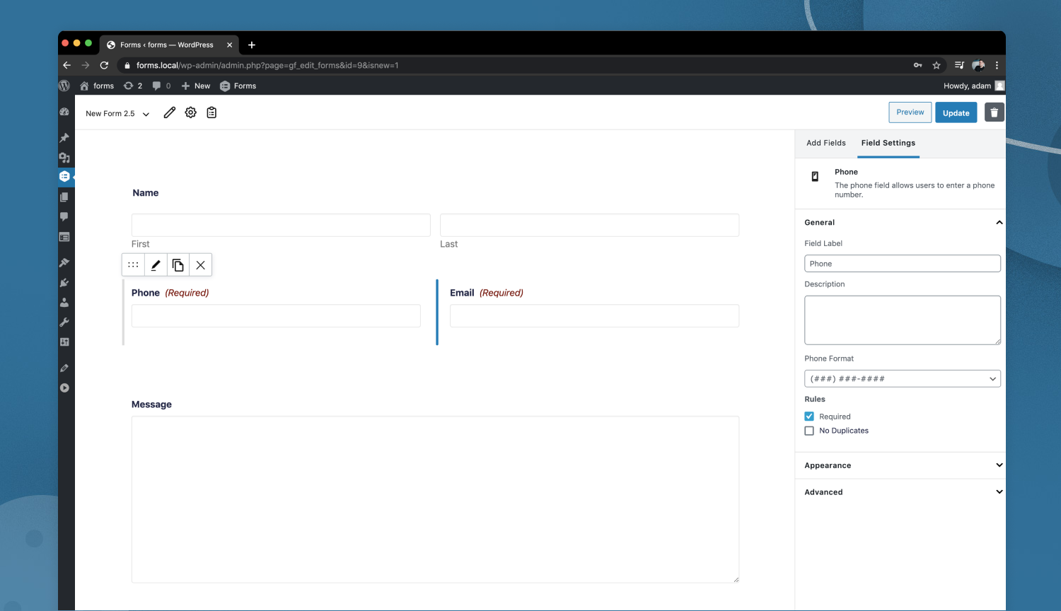 Gravity Forms 2.5 Beta Form Editor