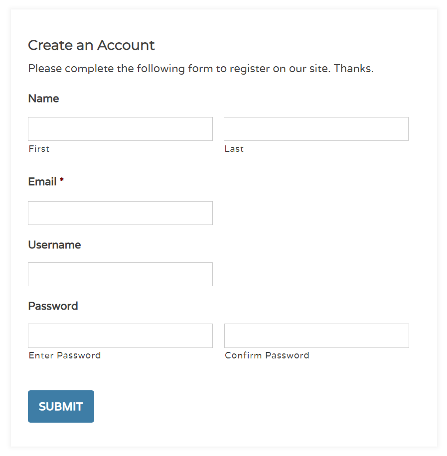 User Registration Form