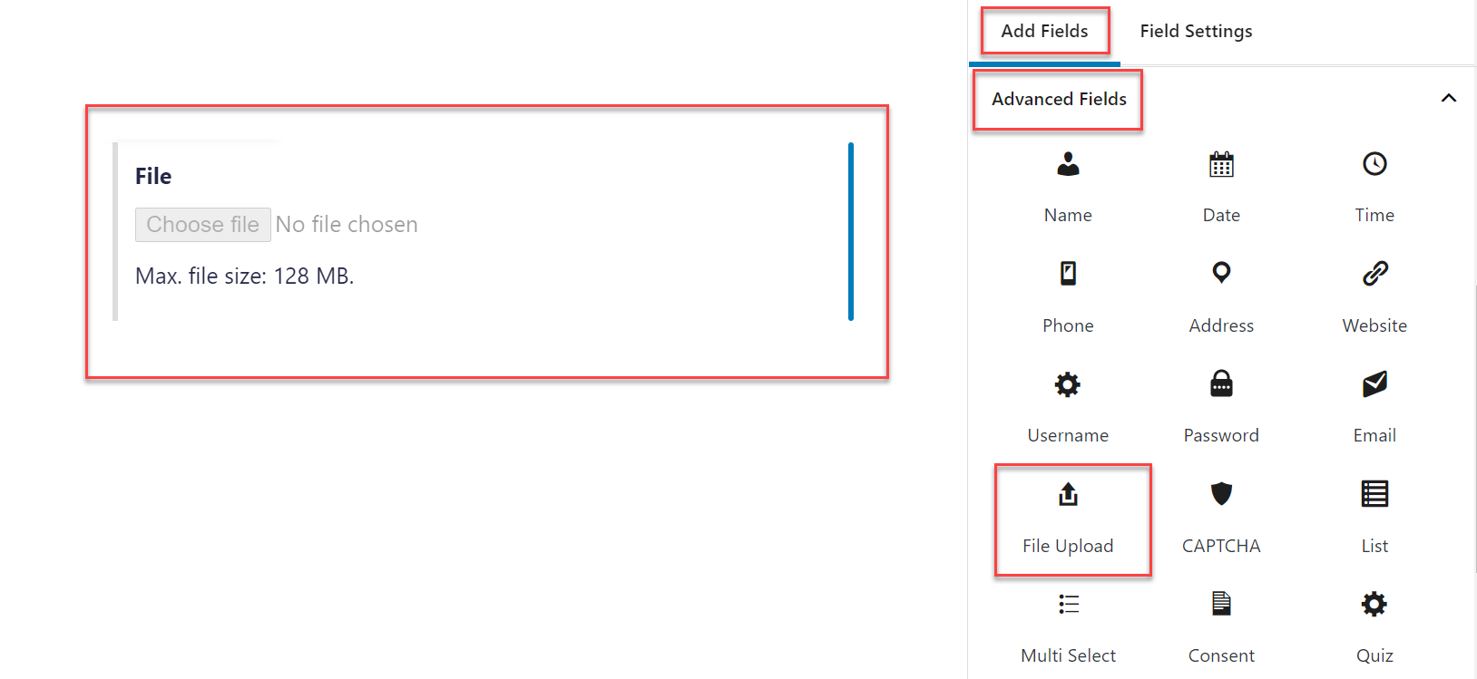 Gravity Forms File Upload Field