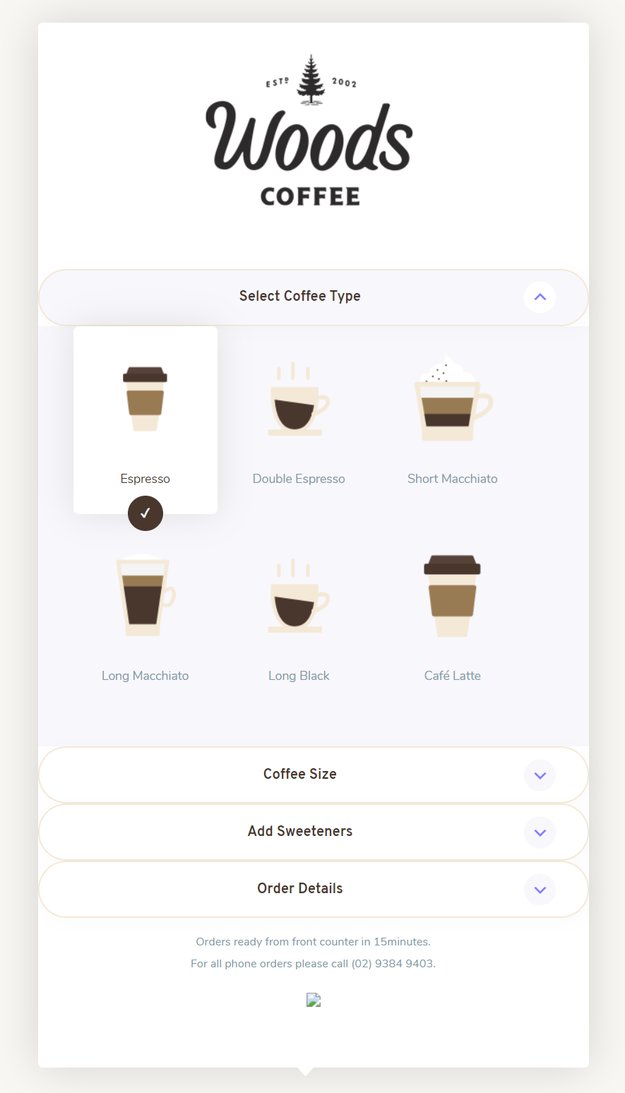 Product Order Form