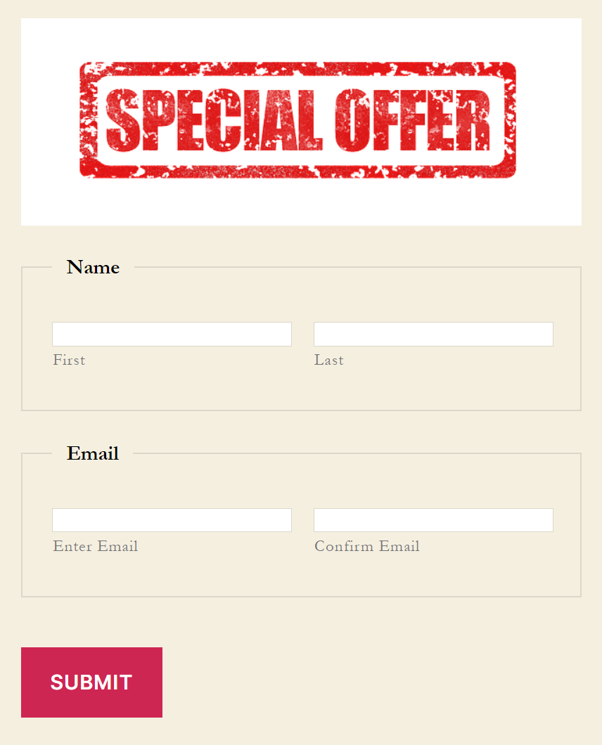 Special Offer Form