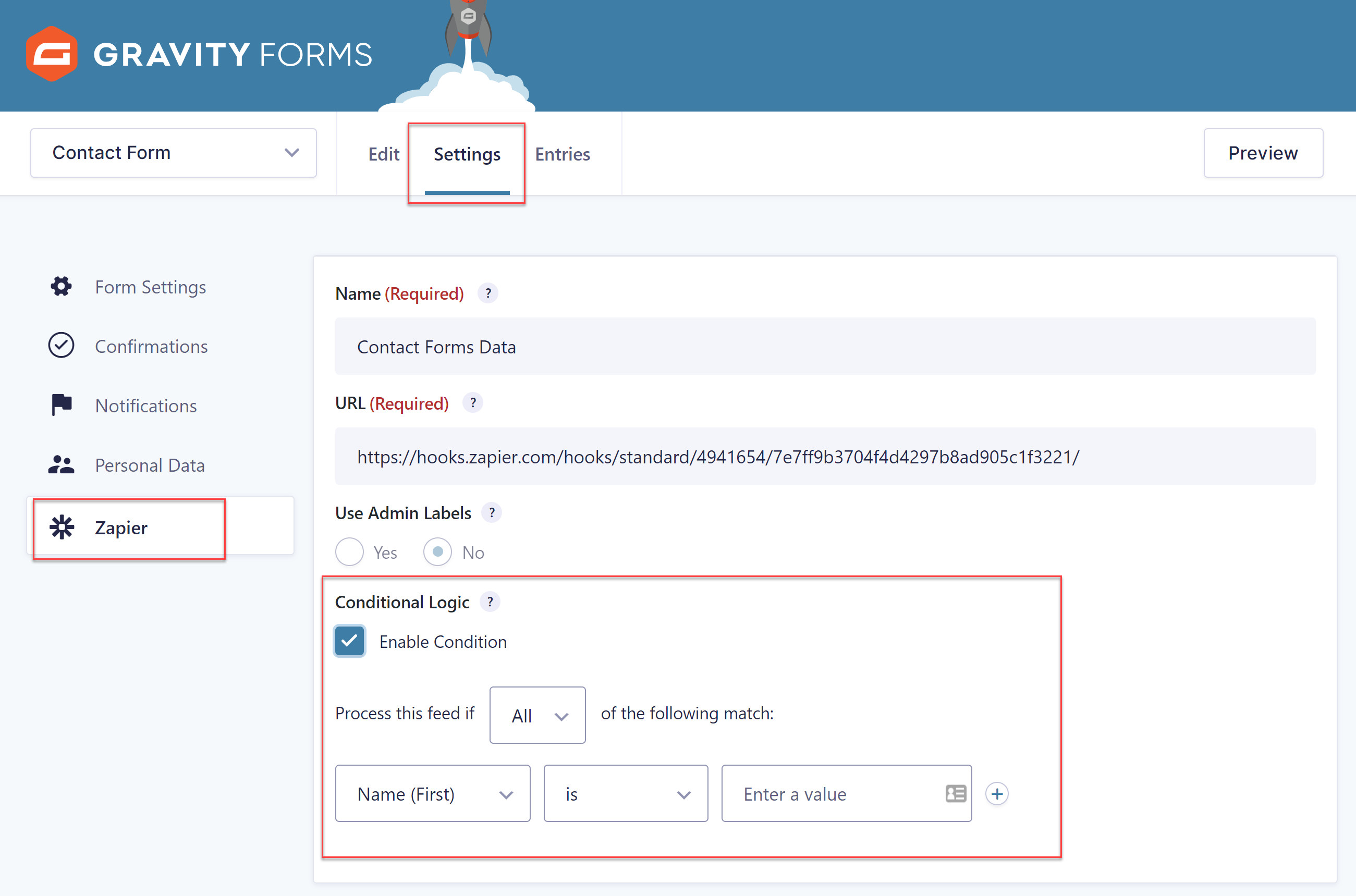 Zapier Conditional Logic