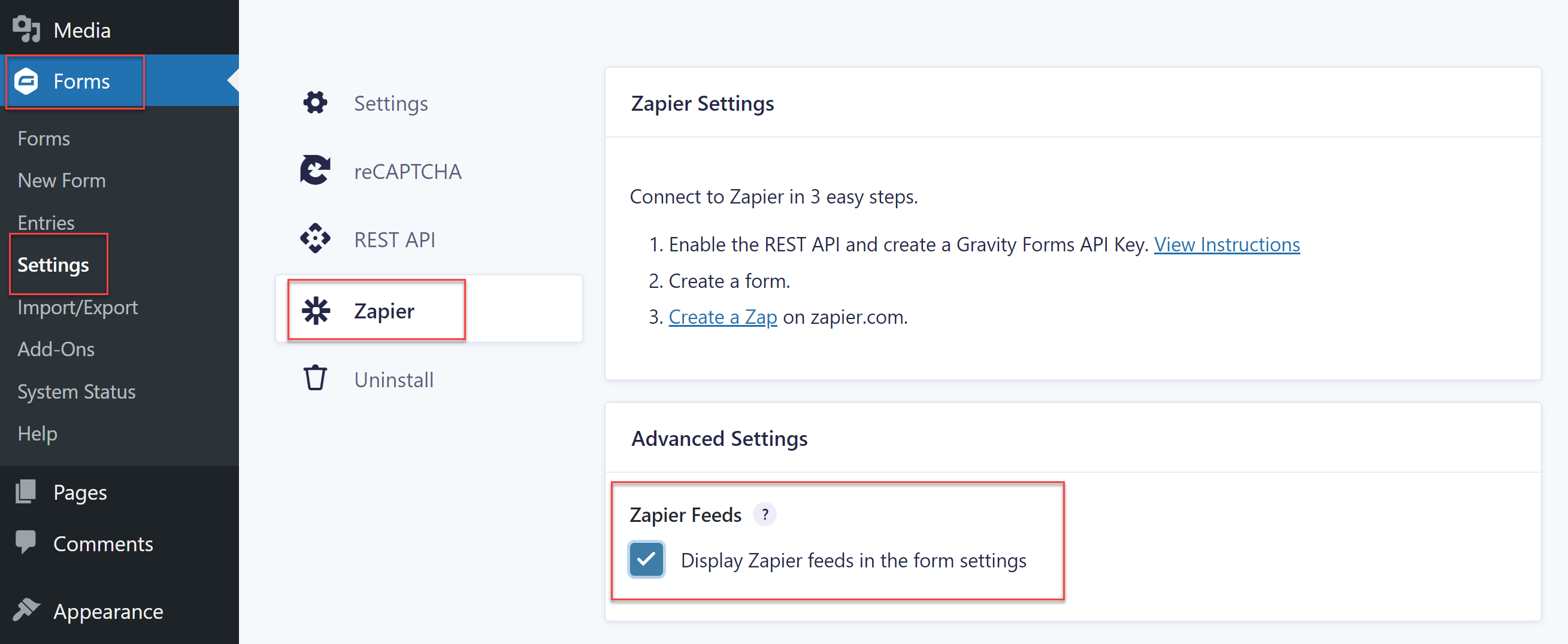 Zapier Form Feed