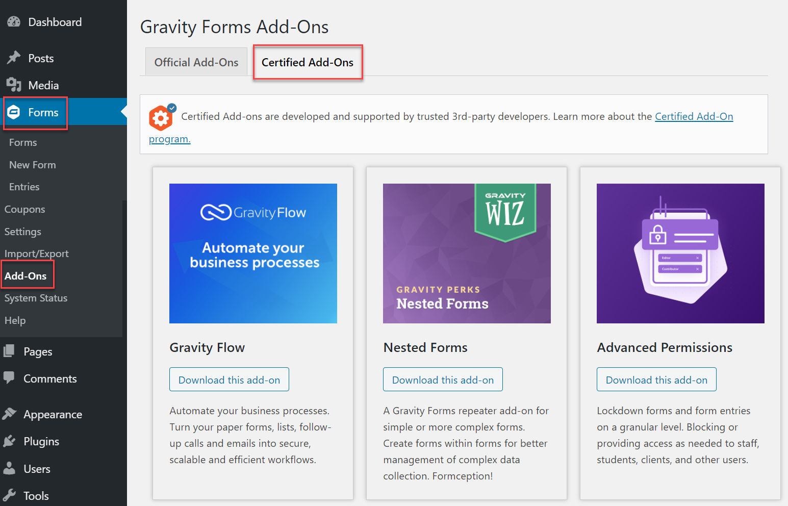 Certified Add-On Browser