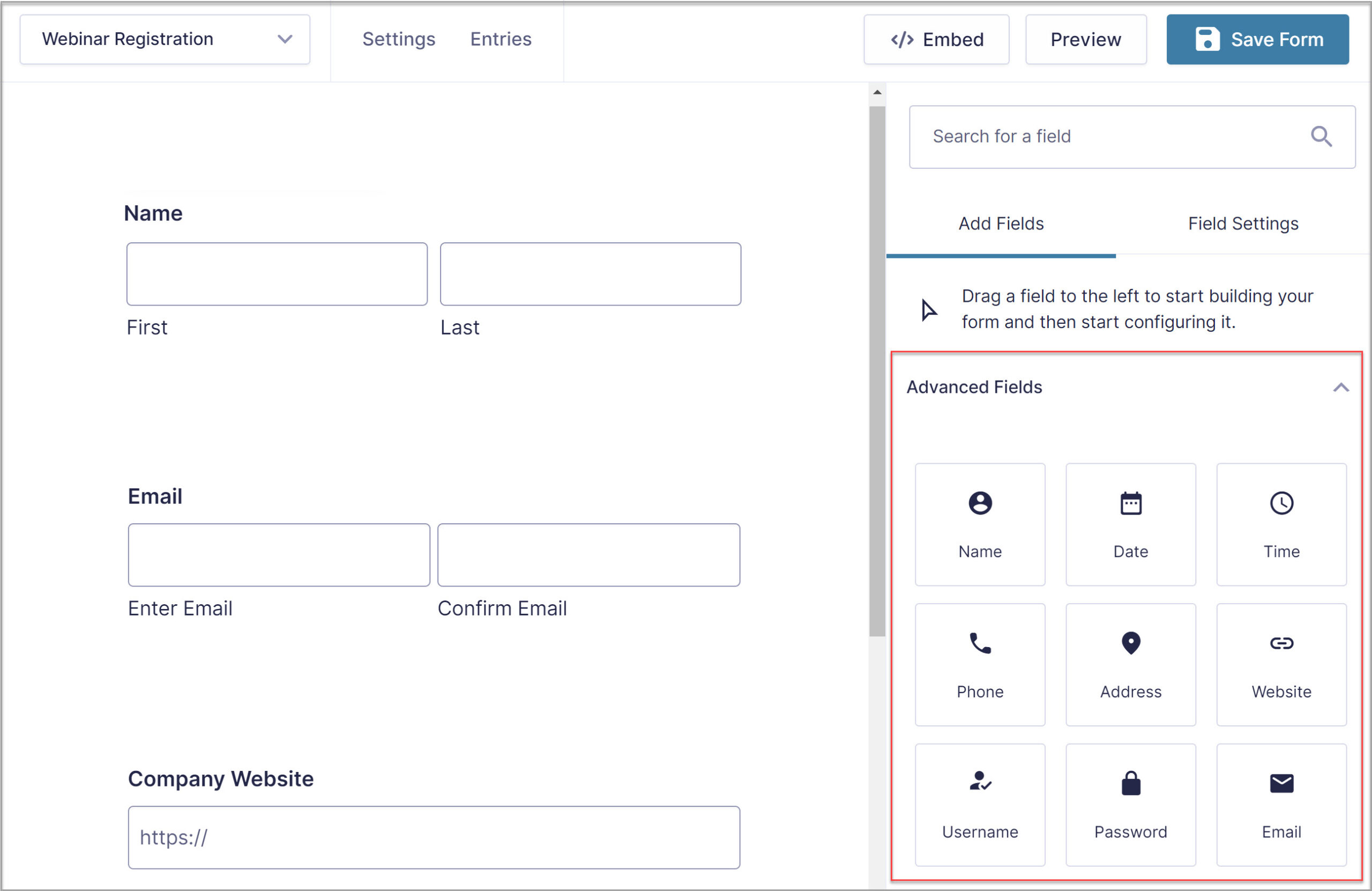 Form Editor Webinar Regsitration Form