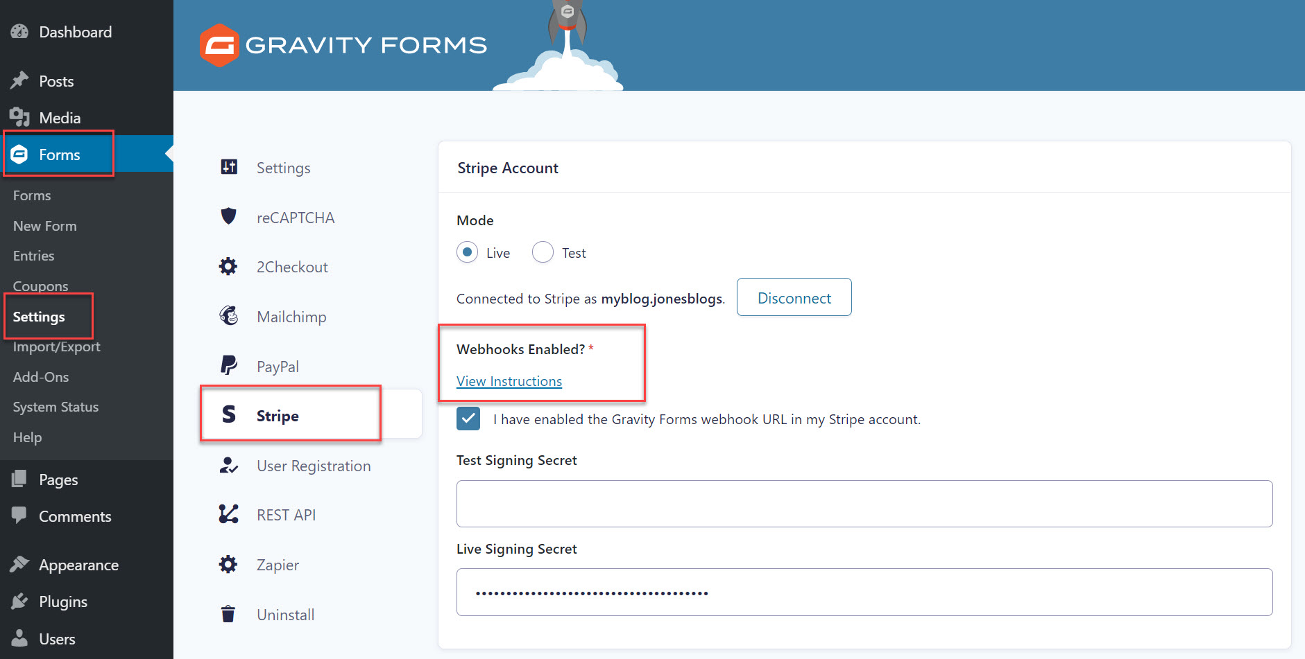 Form Settings