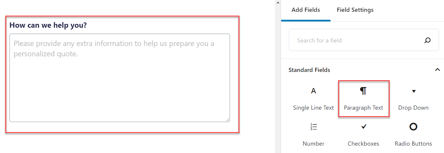 Paragraph Field