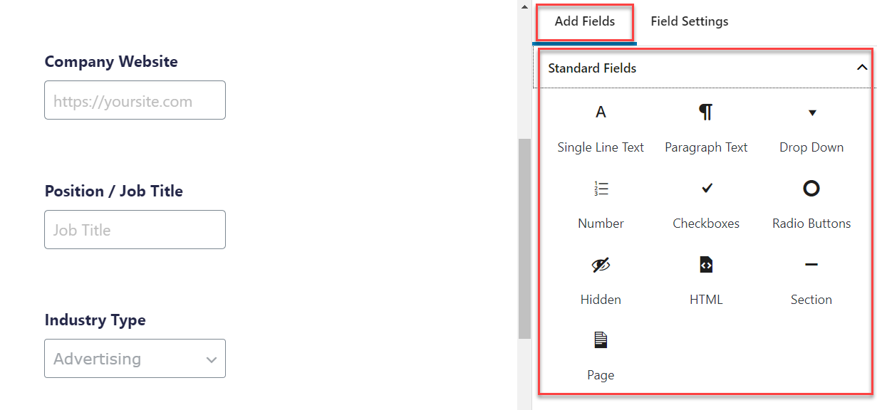 Standard Fields