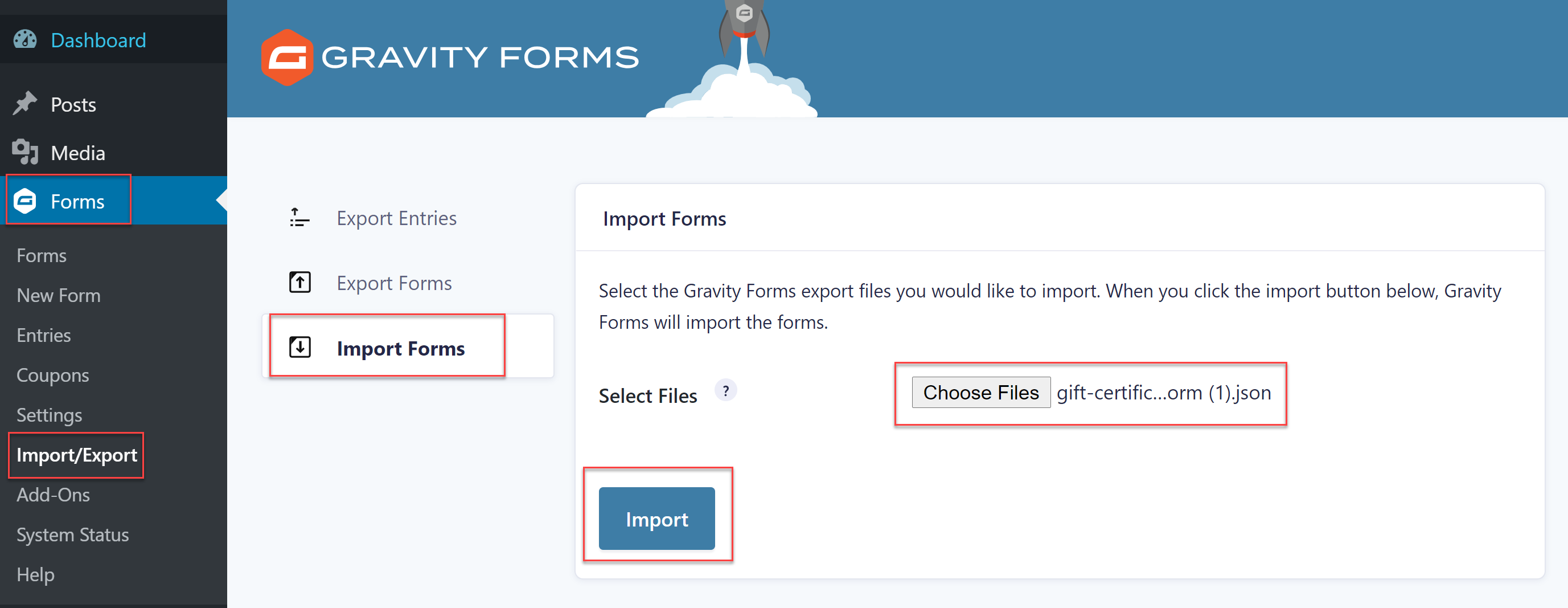 Import Form