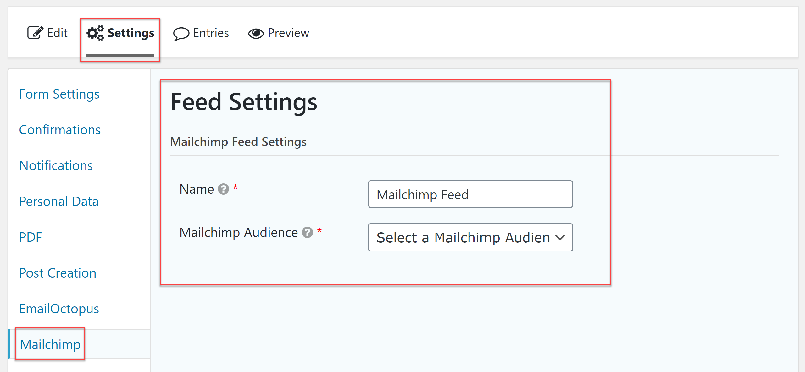 Mailchimp Form Feed