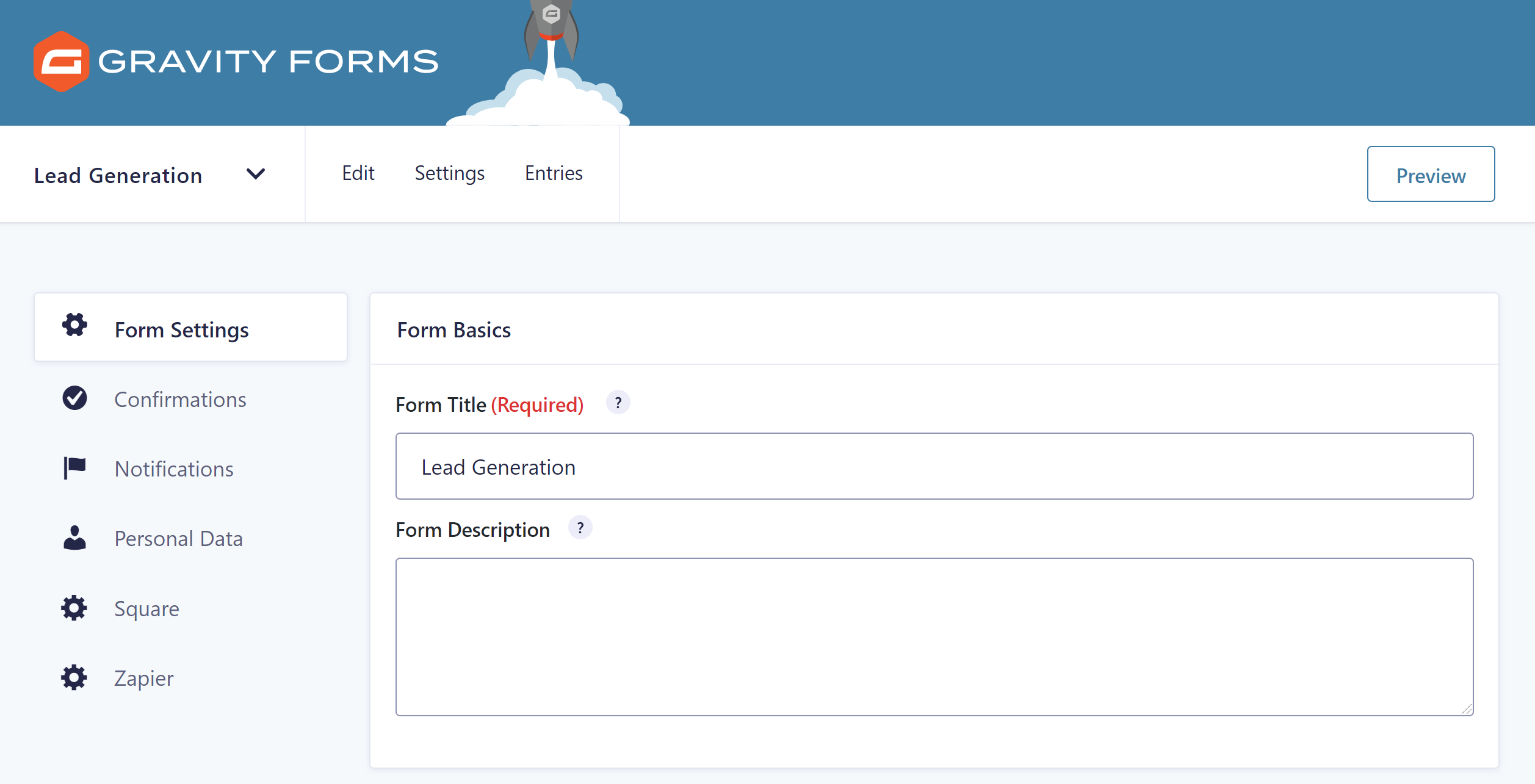 Form Settings