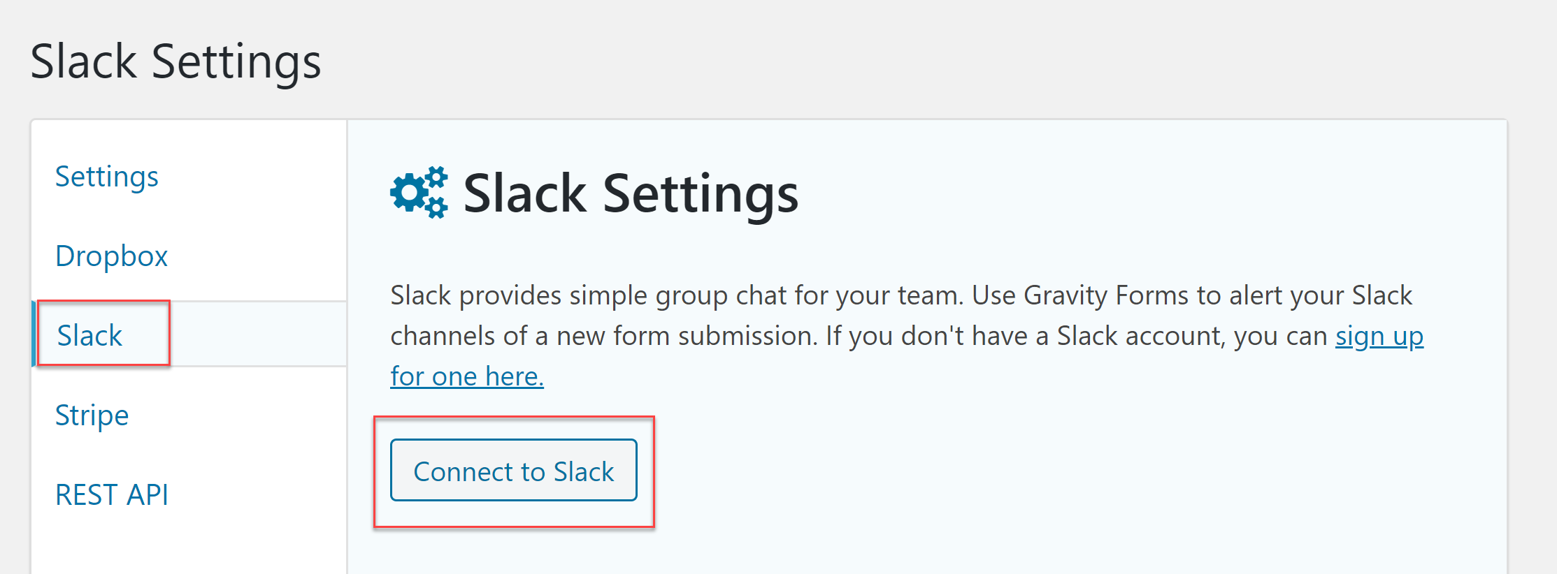 Connect to Slack