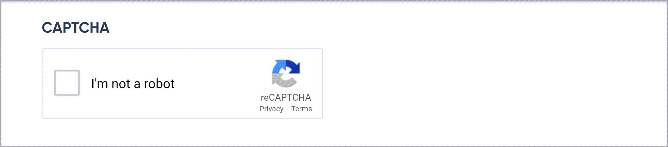 Google reCAPTCHA Field