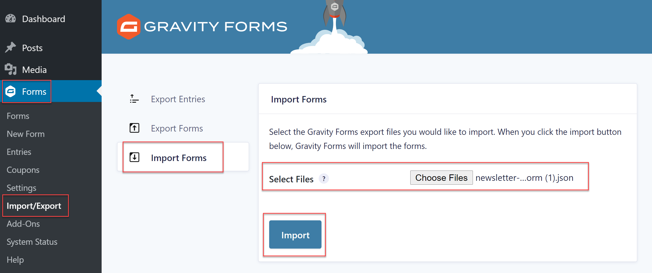 Import Form