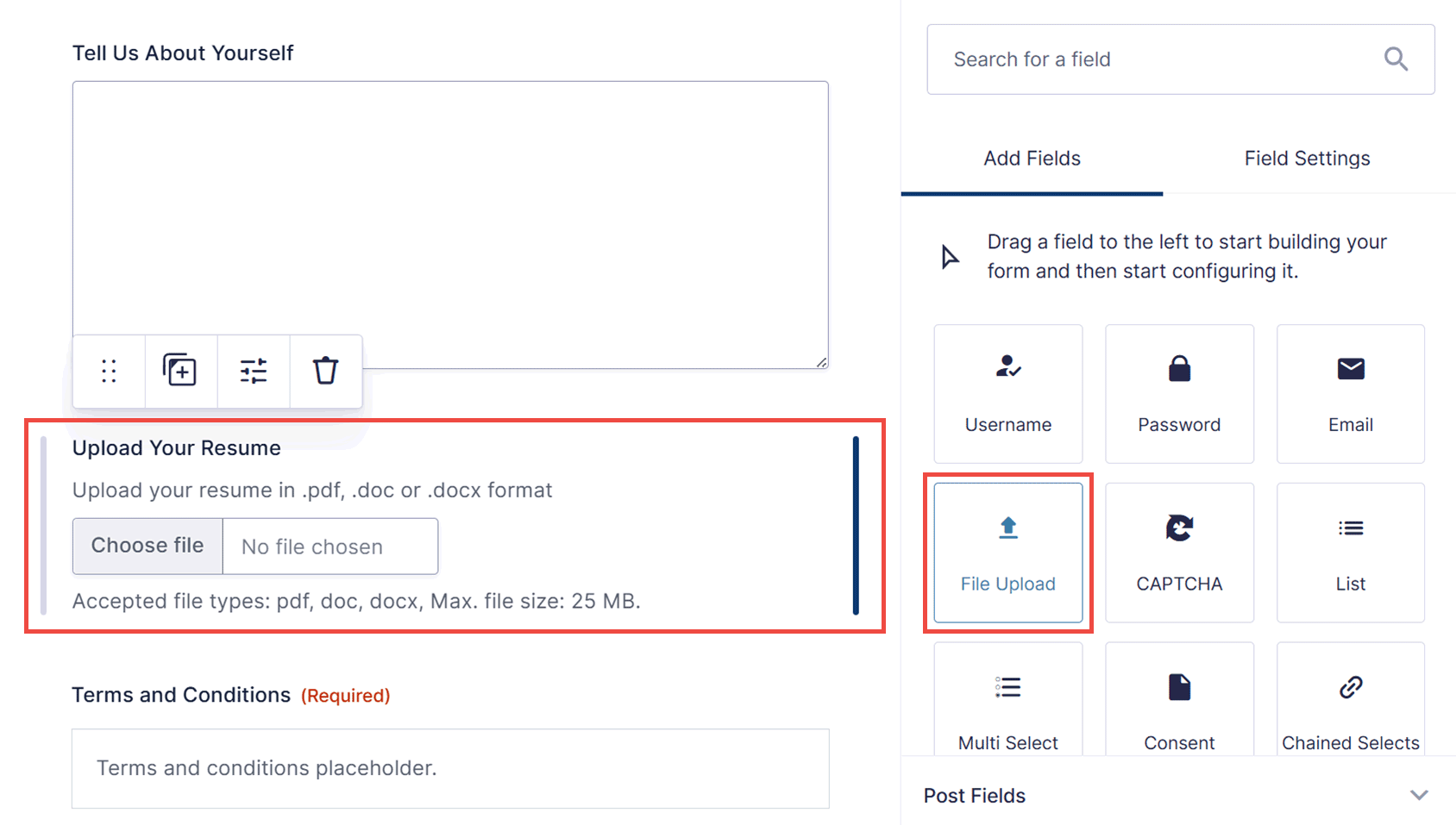 File Upload Field 