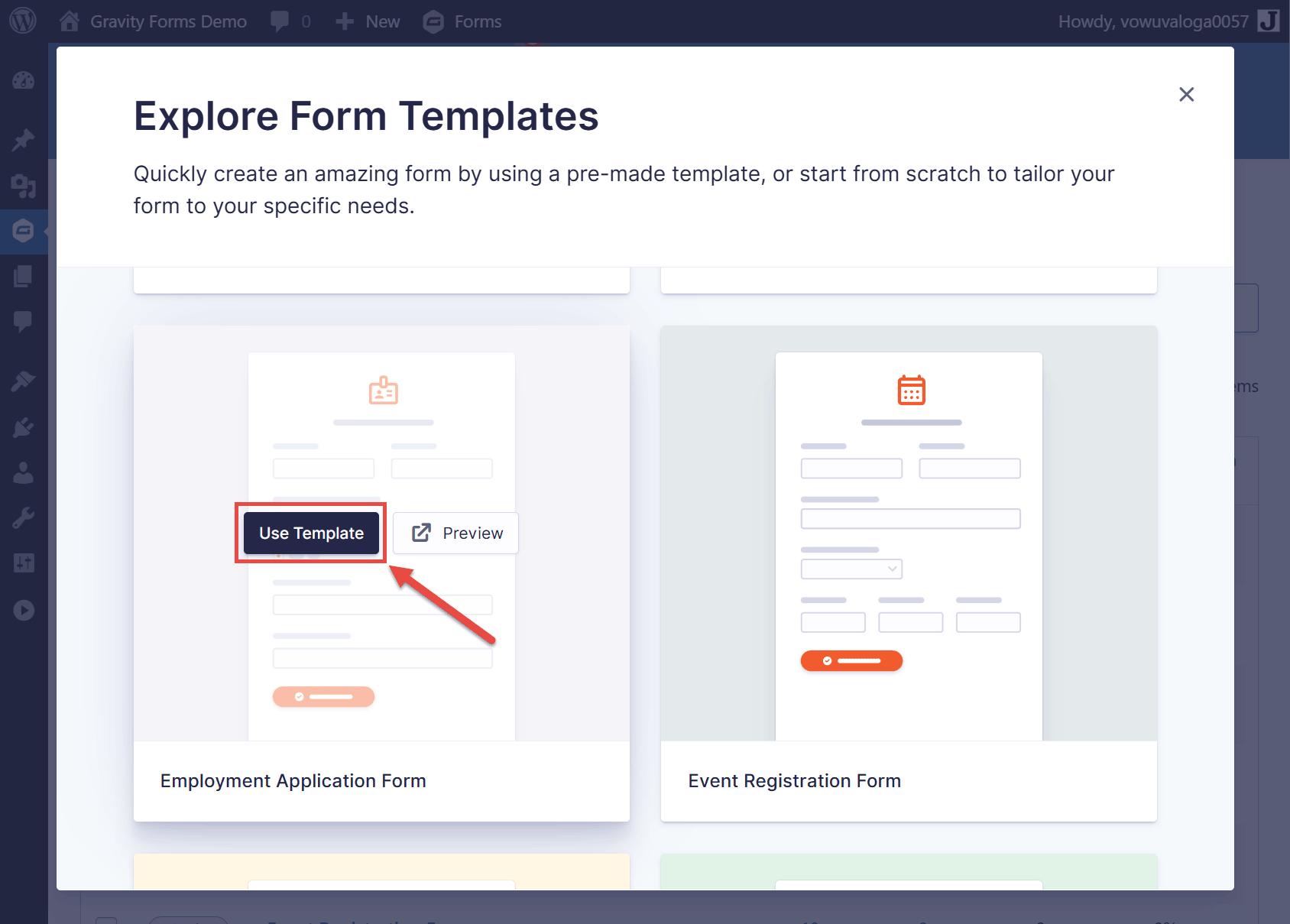 Gravity Forms Template Library