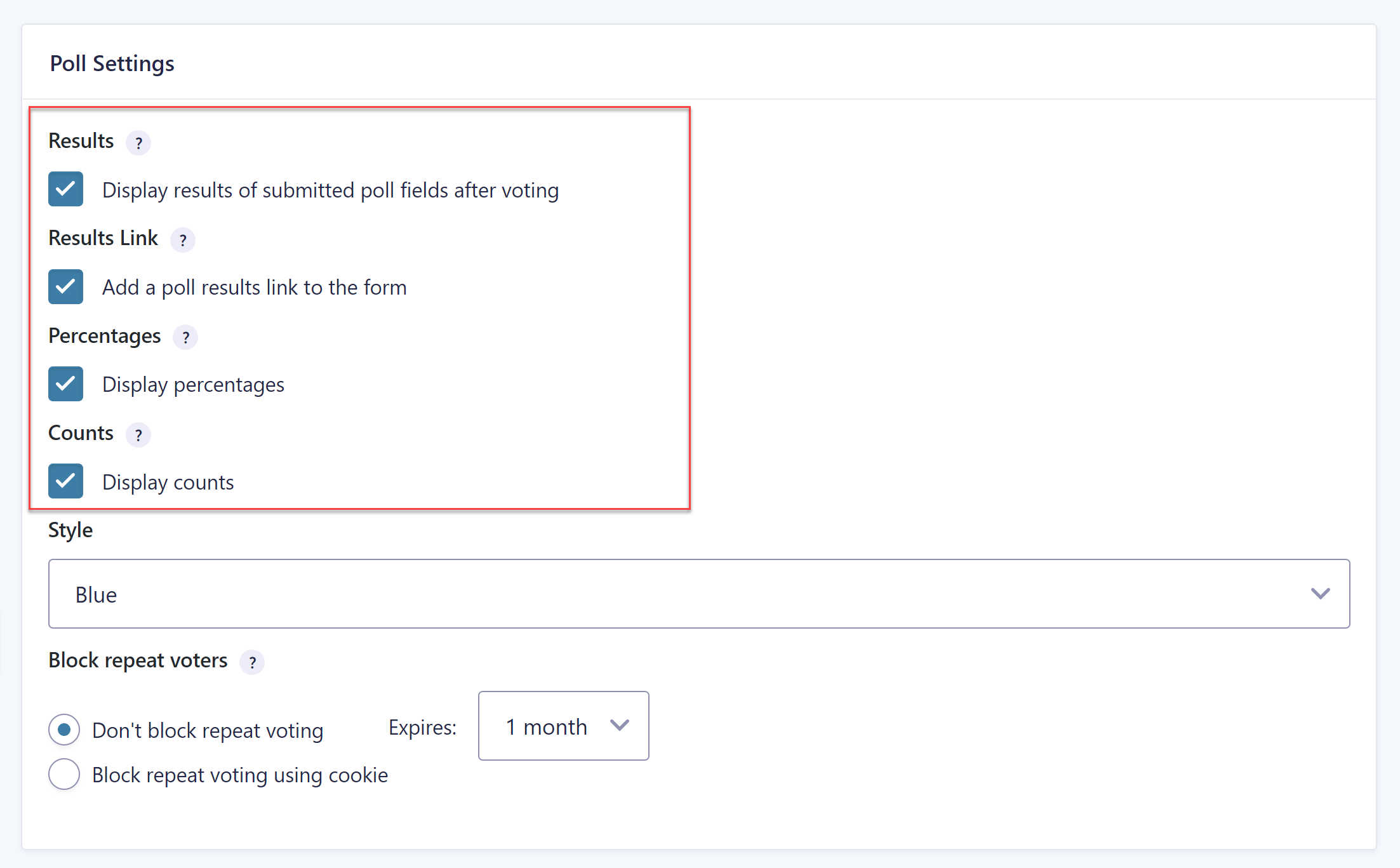 Poll Settings
