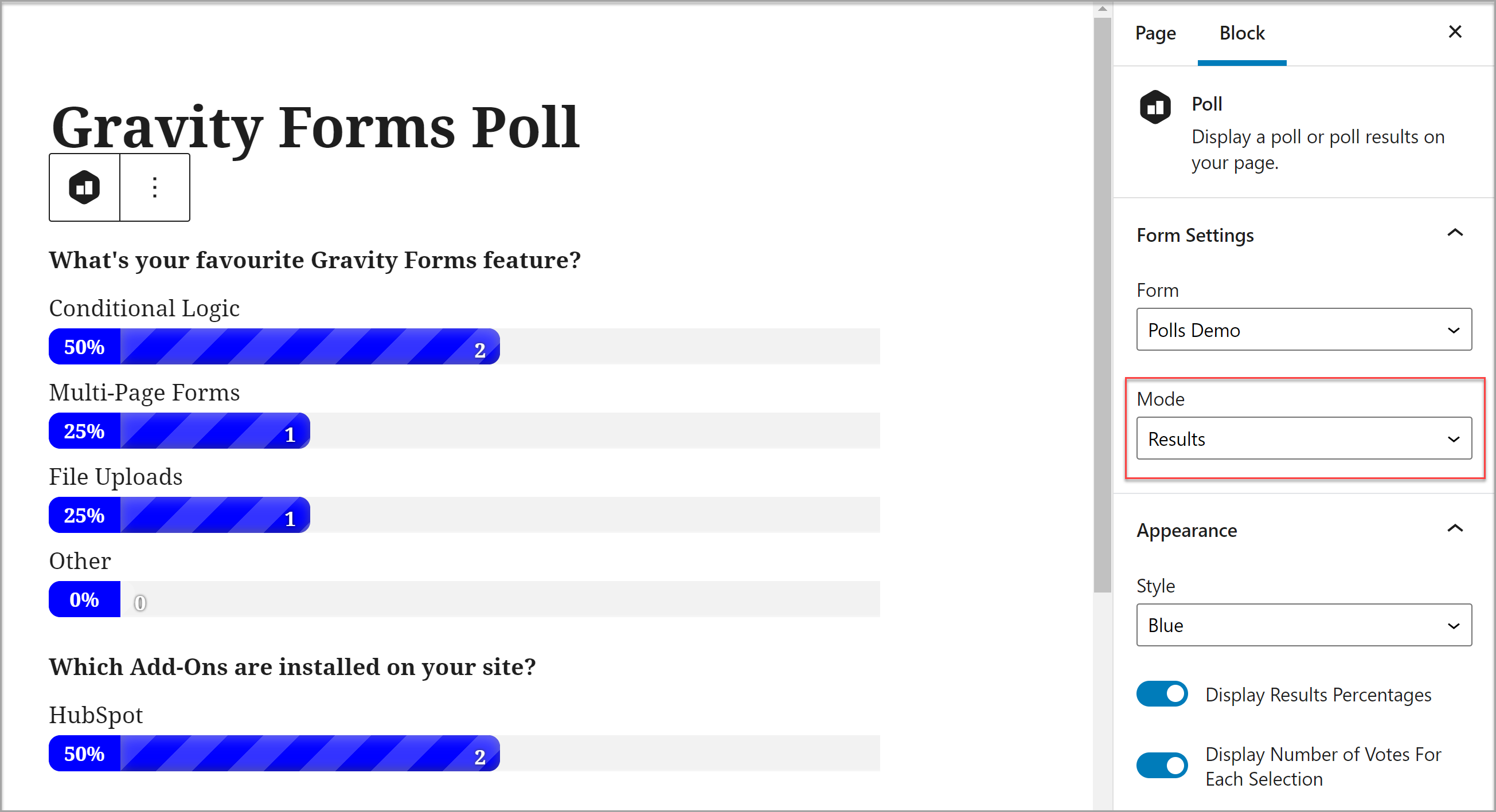 Results Mode