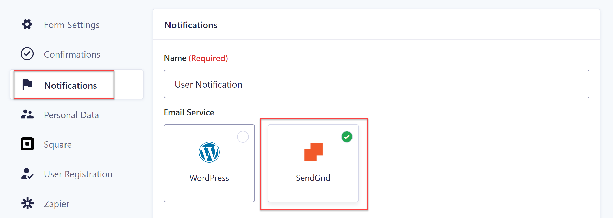 SendGrid Notifications
