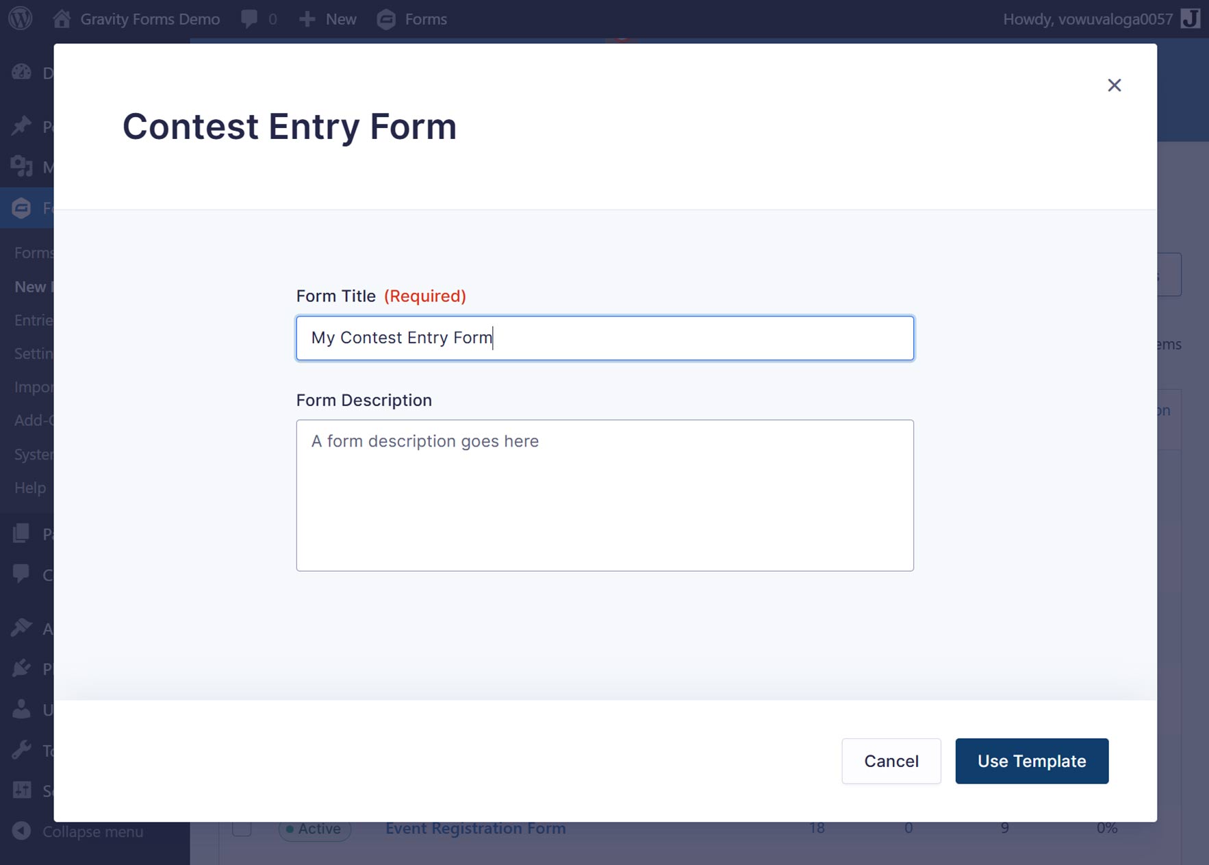 Form Title and Description
