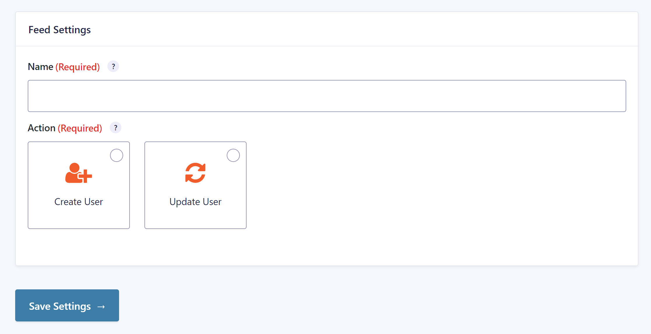 Feed Settings